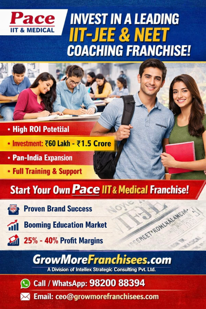 Pace IIT & Medical Franchise Opportunity: A High-Growth Investment in Indiaโs Booming Coaching Industry.