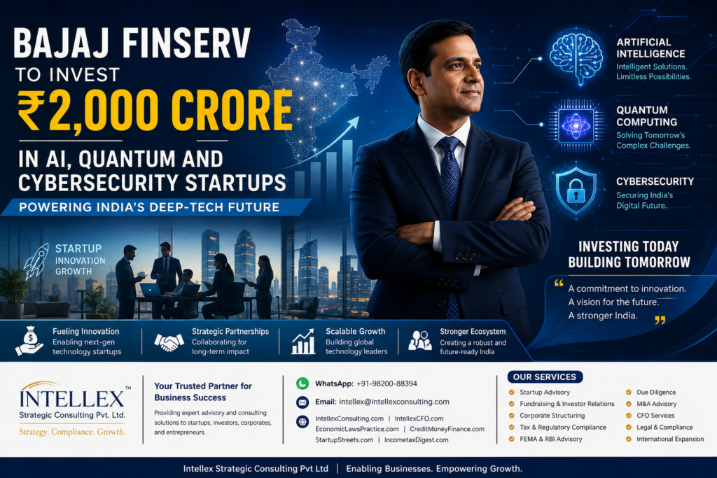 Bajaj Finserv Announces ₹2,000 Crore Investment Fund for AI, Quantum Computing and Cybersecurity Startups: A Major Boost for India’s Deep-Tech Ecosystem.