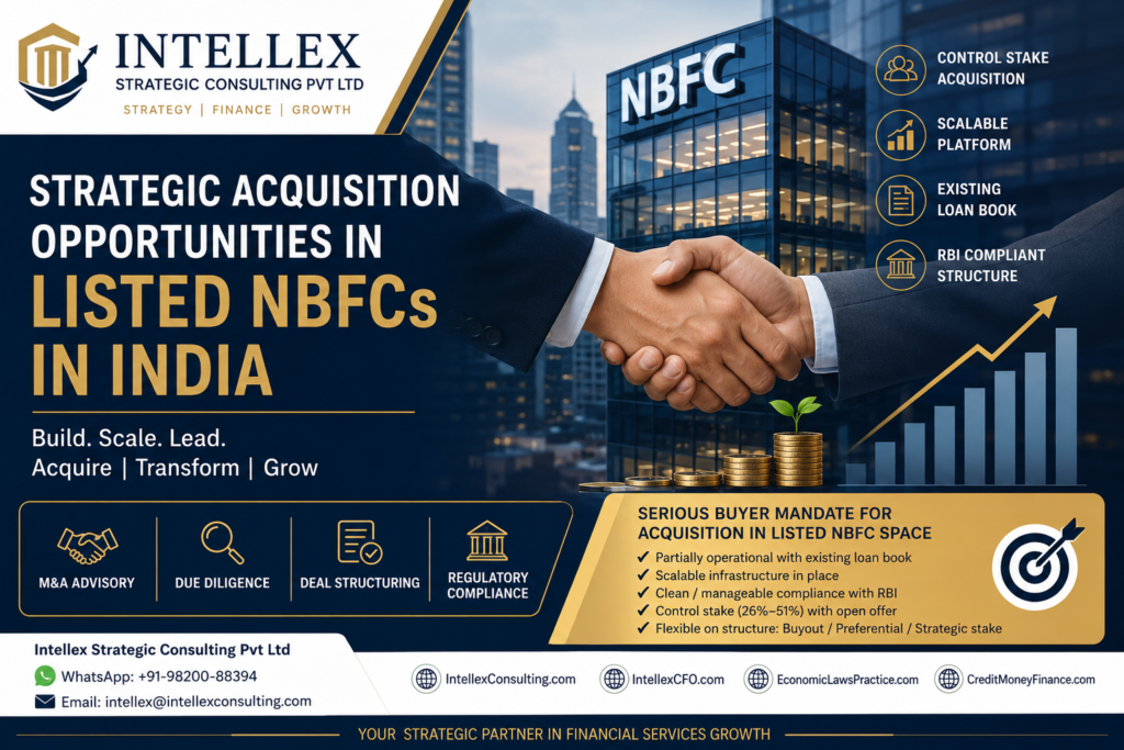 Strategic Acquisition Opportunities in Listed NBFCs in India: A Comprehensive Guide for Investors and Promoters.