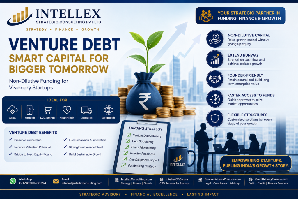 Venture Debt in India: The Complete 2026 Guide for Startups, Founders, CFOs & Growth Companies.