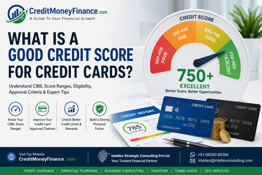 What is a Good Credit Score for Credit Cards in India? Complete Guide to CIBIL Score Ranges, Eligibility & Approval Tips.