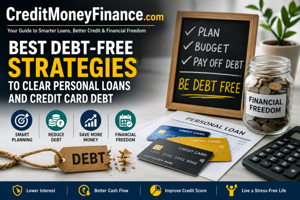 Best Debt-Free Strategies to Clear Personal Loans and Credit Card Debt: A Complete Guide to Financial Freedom.
